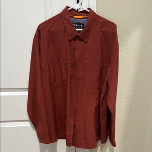 Orvis Deep Red Active Fit Button-Up Shirt